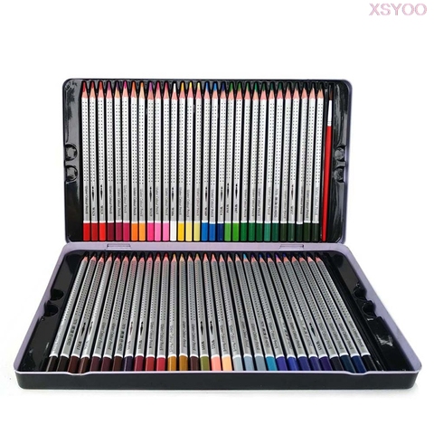 HERO 48Color Watercolor Pencil Water Soluble Colored Pencils Iron box with brush pen for Artist Drawing Children School Supplies ► Photo 1/6