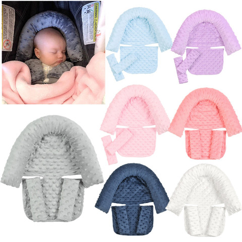 Baby Car Safety Soft Sleeping Head Support Pillow with Matching Seat Belt Strap Covers Baby Carseat Neck Protection Headrest ► Photo 1/6