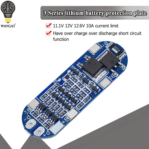 3S 10A 11.1V 12V 12.6V Lithium Battery Charger Protection Board Module for 18650 Li-ion Lipo Battery Cells BMS 3.7V ► Photo 1/6