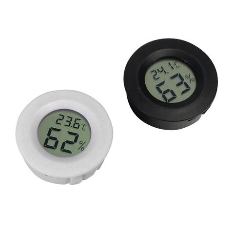 Mini Digital Thermometer Hygrometer Round Shape LCD Display Reptile Aquarium Temperature Humidity Meter Detector ► Photo 1/5