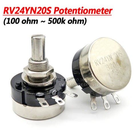 1PCS RV24YN20S B201 B501 B102 B202 B502 B103 B203 B503 B104 B204 B254 B504 B105 500 ohm 10K 20K 50K 100K 200K ohm Potentiometer ► Photo 1/3