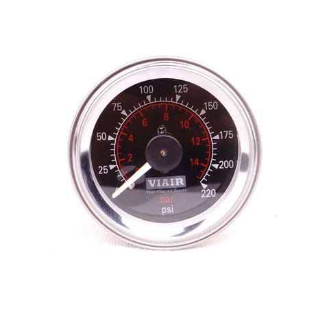 VIAIR black barometer dual needle Air gauge 2inch  dia.52mm 0-220PSI  with 12V backlight press gauge/pneumatic suspension part ► Photo 1/6