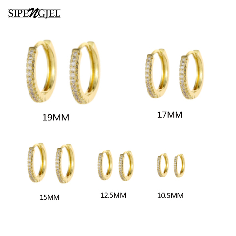 fashion 1 pair Small round circle Hoop Earrings Gold Silver color 5 Size hoop Earrings For Women Jewelry Gift 2022 ► Photo 1/6