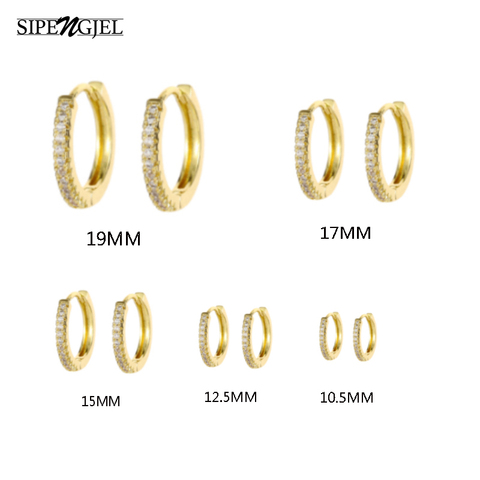 fashion 1 pair Small round circle Hoop Earrings Gold Silver color 5 Size hoop Earrings For Women Jewelry Gift 2022 ► Photo 1/6
