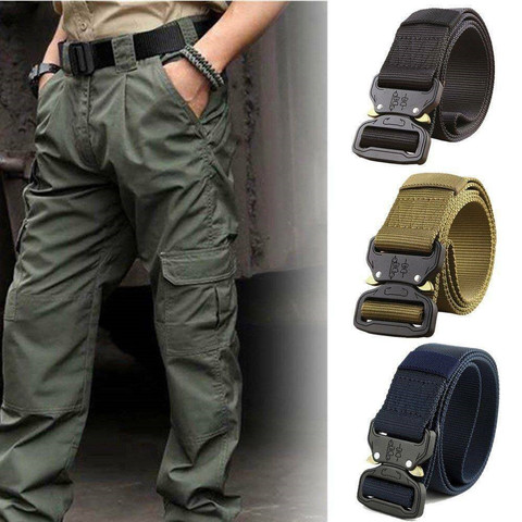 New Adjustable Nylon Men's Belt Army Tactical Belt Molle Military Combat Belts Knock Off Emergency Survival Waist Belts ► Photo 1/6