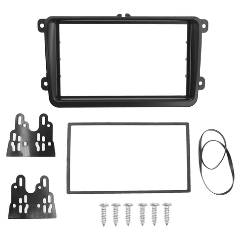 2DIN Radio Fascia for Caddy Volkswagen Touran Jetta Golf Passat SKODA Fabia Octavia Seat Leon DVD Stereo Frame Panel Adapter ► Photo 1/6