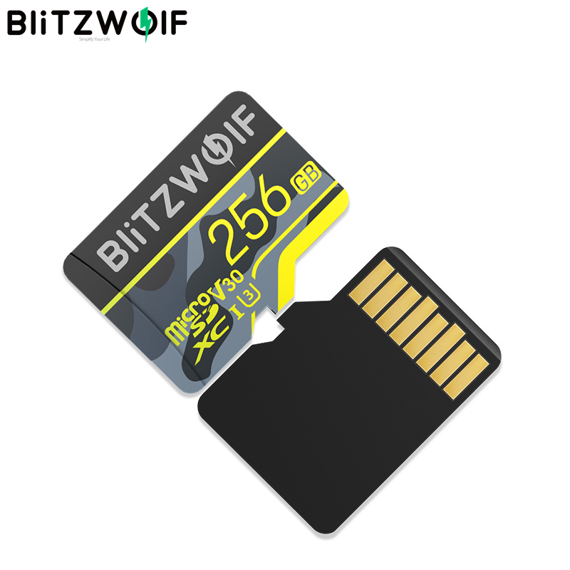 Buy Online Blitzwolf Bw Tf3 Memory Card With Adapter C10 U3 Micro Sd Card 64gb Smart Card Tf Card 32 64 128 256gb For Camera Uav Recorder Alitools