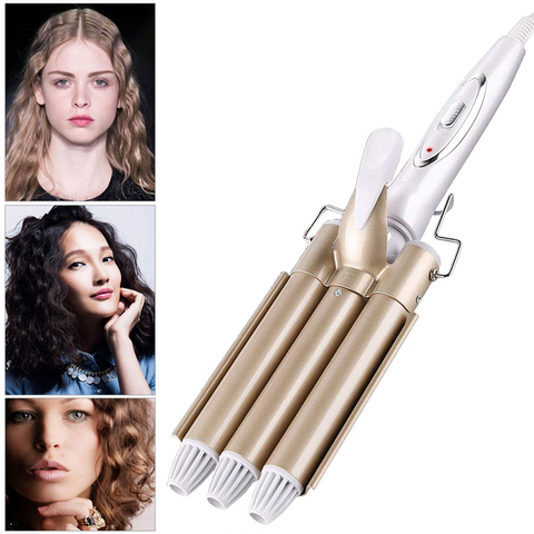 Triple Curling Iron Hair Curler Ceramic Hair Waver Curling Tongs Beach Wave Hair Crimping Iron Hair Curlers Rollers Machine ► Photo 1/6