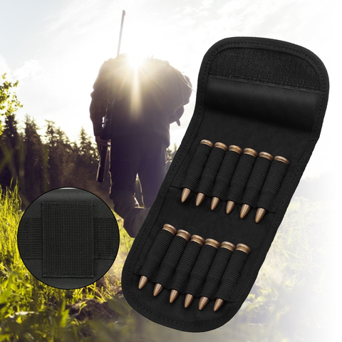 12 Round Cartridge Carrier Shell Rifle Folding Ammo Pouch Bullet Holder .30-06 Shotgun Cartridge Wallet Black ► Photo 1/6