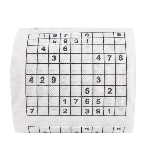1 Roll 2 Ply Number Sudoku Printed WC Bath Funny Toilet Paper Tissue  Jag Gift Drop Shipping Bathroom Supplies ► Photo 1/5