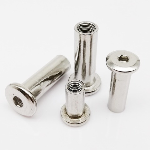 M3 M4 M5 M6 M8 304 Stainless Steel Large Flat Hex Hexagon Socket Head Connector Rivet Furniture Table Cot Bed Round Insert Nut ► Photo 1/6