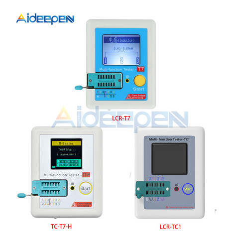 T7 TC-T7-H TCR-T7 LCR-TC1 Transistor Tester ESR Diode Triode Capacitance MOS/PNP/NPN LCR ESR TFT LCD Screen Tester Multimeter ► Photo 1/6