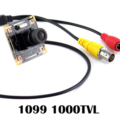 SUFCO CMOS DIY Camera Board 1099 1000TVL Color + 3.6mm lens Video cable  CCTV security mini Camera 700tvl cmos small camera ► Photo 1/5