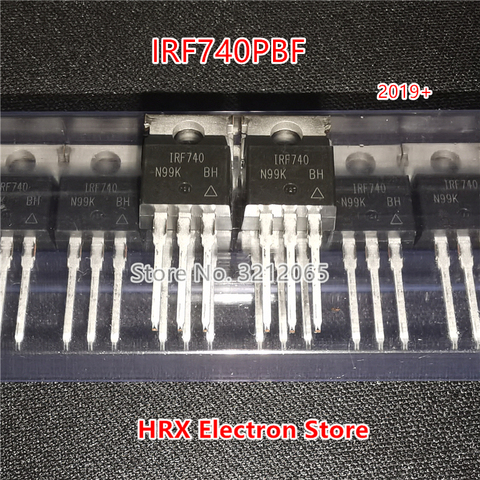 New Original Import IRF740PBF IRF740 TO-220 400V 10A MOS FET 10PCS/LOT ► Photo 1/2