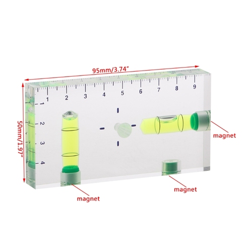 High Precision Transparent Two Direction Magnetic Level Bubble Mini Spirit Level 95AA ► Photo 1/6