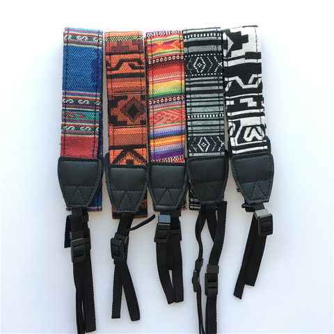 3 in 1 Camera Strap Vintage Hippie Style Canvas Shoulder Neck Belt Durable Cotton DSLR Camera Strap for Nikon Pentax Sony Canon ► Photo 1/6