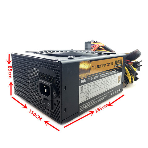 ATX PSU 1800W  Power Supply For Eth Rig Ethereum Coin Mining Miner 180-240V psu mining rig 24P For PC ETC ZEC  ZCASH ► Photo 1/6