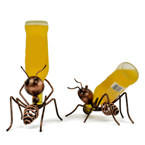 Creative Small Wine Rack Metal Ant Wine Holder Beer Cocktail Bottle Holder Home Decoration ► Photo 1/5