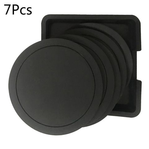 7Pcs Non-slip Silicone Drinking Coaster Set Holder Cup Coaster Mat Set 40JA ► Photo 1/5