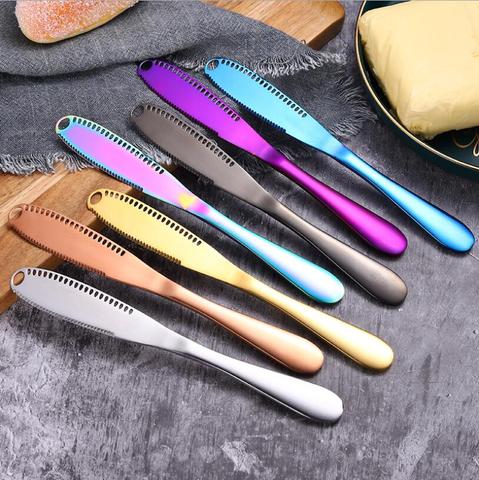 Stainless Steel Butter Knife Rose Gold Cheese Dessert Jam Spreaders Cream Knifes Utensil Cheese Spatula Cutlery Dessert Tools ► Photo 1/1