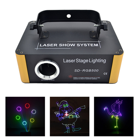 SD Card Program 500mW RGB Laser Remote Animation Scan Projector Stage Lighting Xmas DJ Party Led DMX Bean Light Scanner ILD File ► Photo 1/6