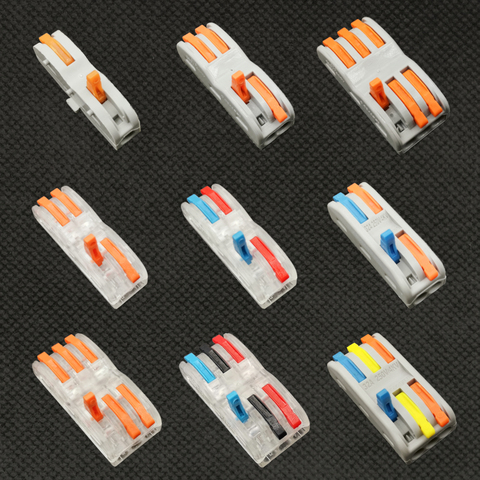 25-100Pcs Wire Connector terminal mini fast Connectors,Universal Compact cable Connector SPL-1 SPL-2 SPL-3 Terminal Block ► Photo 1/6