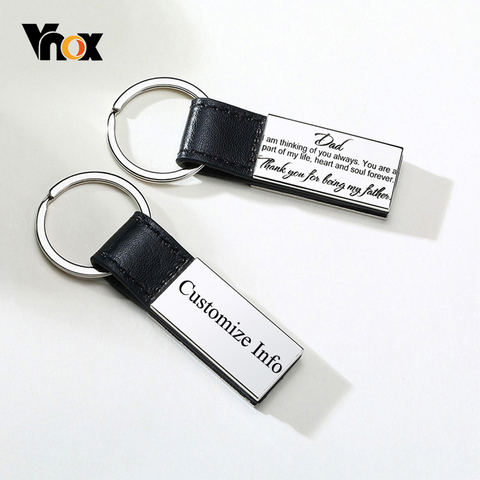 Vnox Free Custom Engraving Stainless Steel Key Chains for Men Jewelry To My Dad Husband Family Love Gifts ► Photo 1/6