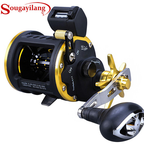 Sougayilang Saltwater Fishing Reels TRA-30 Trolling Drum Fishing Reel Saltwater Right Hand Fishing Reel Max Drag 28kg Pesca ► Photo 1/6