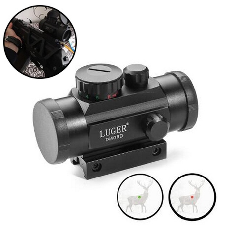 Tactical Hunting Red Dot 1X40RD Optical Sight 11mm 20mm Mounts Riflescope Aim Point Rifle Scope and Chasse Telescope ► Photo 1/6