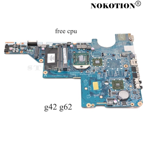 NOKOTION Laptop Motherboard for HP G42 G62 Series DA0AX2MB6E1 592809-001 Main board Socket S1 DDR3 free cpu ► Photo 1/6