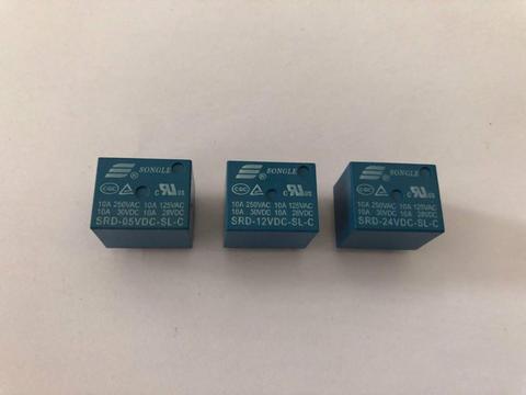 100PCS/lot Relay SRD-05VDC-SL-C SRD-09VDC-SL-C SRD-12VDC-SL-C SRD-24VDC-SL-C 5V 9V 12V 24V 10A 250VAC 5PIN T73 ► Photo 1/2