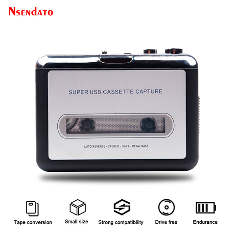 Super USB Cassette Capture Radio Player Portable USB Cassette Tape to MP3 Converter Capture Adapter EC007 ► Photo 1/6