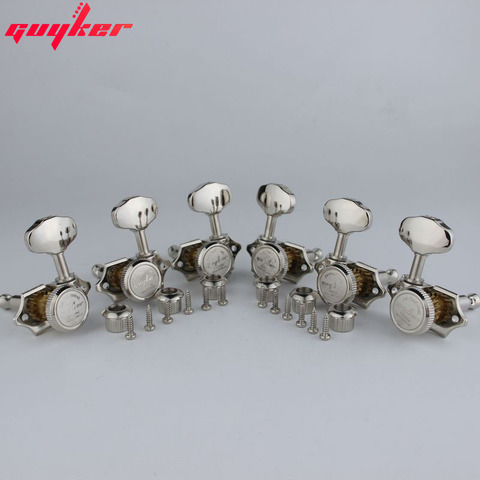 NEW Vintage 1:16 Open Gear Locking Tuner Pegs Gear Butterbean Guitar Tuners Nickel color ► Photo 1/5