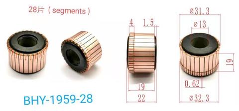 1PC 13mmx 31.3mm*22mm 28P Copper Bars Alternator Electric Motor Commutator B-023/BHY-1959-28 ► Photo 1/2