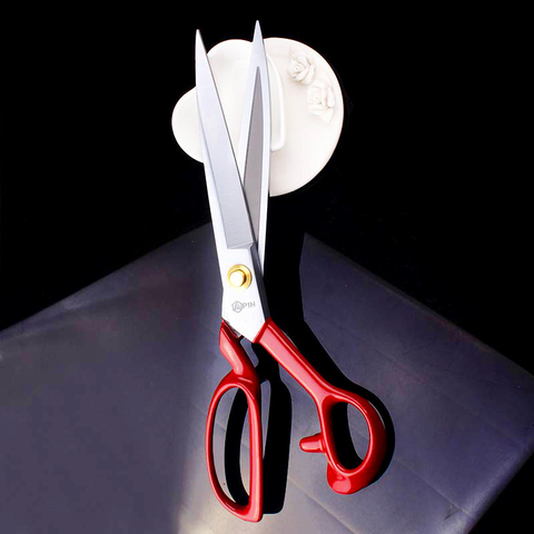 Durable Scissors Professional Stainless Steel Scissors Tailor's Vintage Crafts Embroidered Fabric Cutter Sharp Red Big Scissors ► Photo 1/6