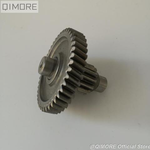 Transmission intermediate gear / Idle shaft gear for 4 stroke Scooter Moped QUAD GY6 125 152QMI 1P52QMI / GY6 150 157QMJ 1P57QMJ ► Photo 1/6