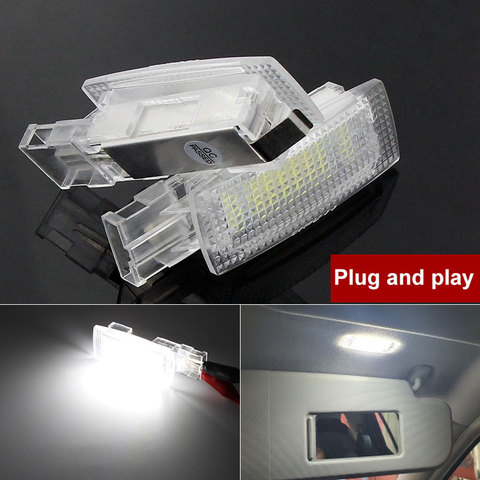 Canbus LED Interior Sun Visor Vanity Mirror Light Reading Lamps For VW Golf4 5 6 7 Plus Passat B5 B6 B7 CC Jetta Polo Beetle EOS ► Photo 1/6