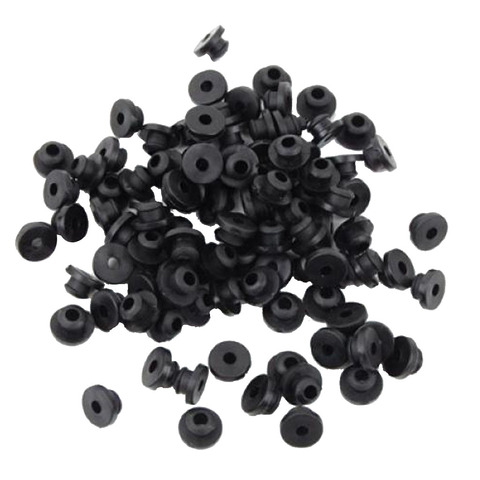 100 Rubber Half Nipples Grommets For Tattoo Machine Needles, Black ► Photo 1/6