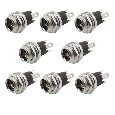 5/10/20Pcs 5.5 mm x 2.1 mm DC-025M With Nut Power Plug Socket 5.5 *2.1mm DC Jack Socket Female 3-Pin Panel Mount Connector ► Photo 1/6