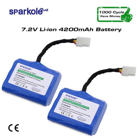 Sparkole 4200mAh Lithium battery for Neato XV-11 XV-12 XV-14 XV-15 XV-25 XV-21 XV Signature Pro Robotic Vacuum Cleaner 2Pack UL ► Photo 1/6