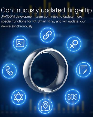 Jackcom R4 Smart Ring Wearable Device NFC Magic Ring Waterproof Health Men Women Ring Jewelry For IOS Android Phone Black Ring ► Photo 1/6