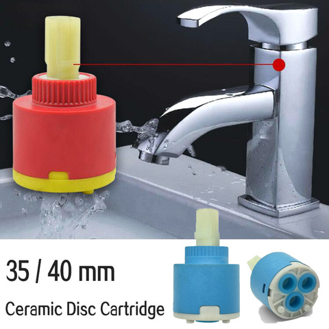 35mm 40mm Ceramic Disc Cartridge Mixer Faucet Thermostatic Cartridge Faucet Disc Valve PP Plastic Ceramic Cartridges For Mixer ► Photo 1/6