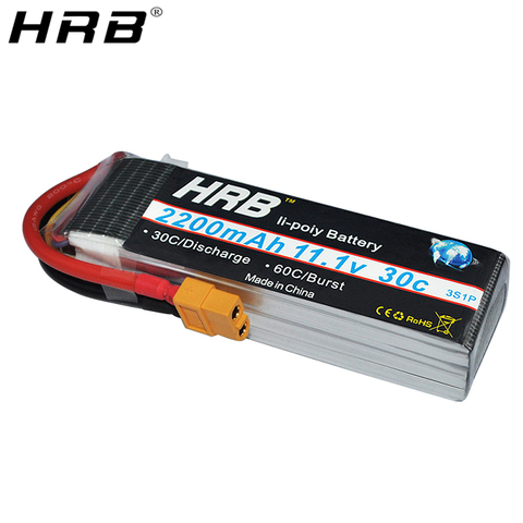 HRB 3S Lipo Battery 11.1V 2200mah 30C T XT60 Deans XT90 EC5 Female For Axial SCX10 Airplanes FPV Drone Racing Car Boat RC Parts ► Photo 1/6