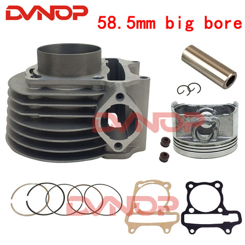 58.5mm  big bore Cylinder Piston Ring Set for Scooter ATV QUAD 152QMI 157QMJ 1P57QMJ GY6 125 GY6 150 TO175CC ► Photo 1/6