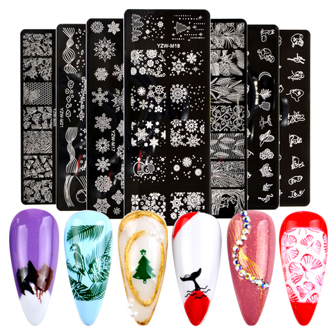 1pcs Nail Stamping Plates Flower Leaf Geometry Animals Image Stamp Templates Manicure Print Stencil Tools ► Photo 1/6