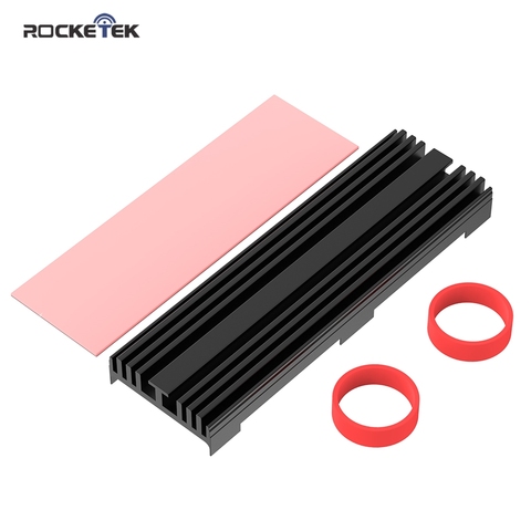 Rocketek M.2 Solid State Hard Disk Heatsink Heat Radiator Cooling Silicon Therma Pads Cooler for M2 NVME SATA NGFF 2280 PCIE SSD ► Photo 1/6