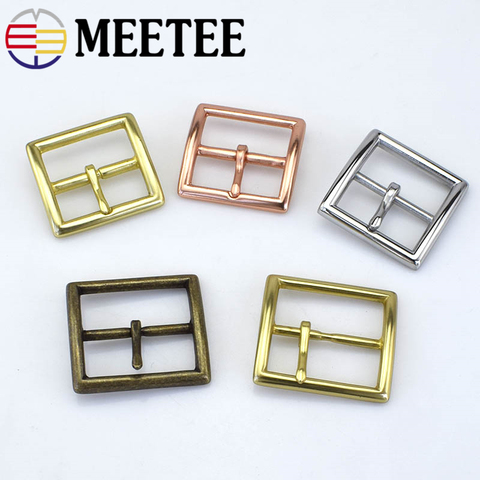 Meetee 1pc 40/45mm Pure Copper Belt Buckle Metal  Stainless Steel Pin Buckles Head DIY Pants Hardware Decoration Accessory ZK553 ► Photo 1/6