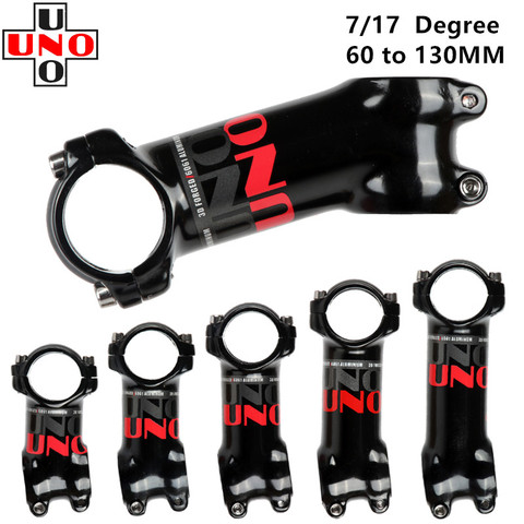 UNO Red Stem Bike Ultralight 7 17 Degree MTB Road Stem for Fork 28.6 31.8mm 60/70/80/90/100/110/120/130mm Bicycle King Kalloy ► Photo 1/6