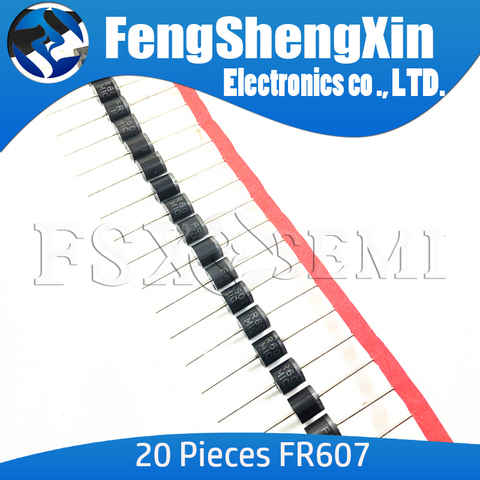 20PCS FR607 6A 1000V Fast Recovery Diodes replace FR608 ► Photo 1/1