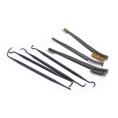 Double-end 3pcs Steel Wire Brush & 4pcs Nylon Pick Set Universal Hunting Gun Cleaning Kit Tactical Rifle Gun Cleaning Tool ► Photo 1/4